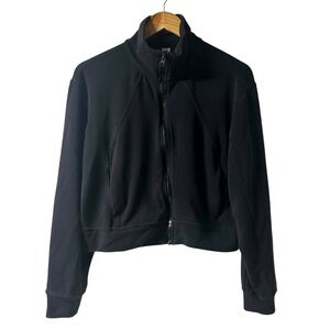 Yogalicious SOFTLITE Modal Full Zip Jacket Women's Black Sz M with Pockets EUC